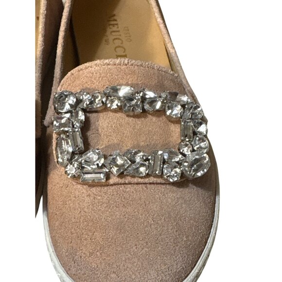 Sesto Meucci Womens Suede 6.5 Slip-On Loafers With Crystal Embellishment - Picture 3 of 9